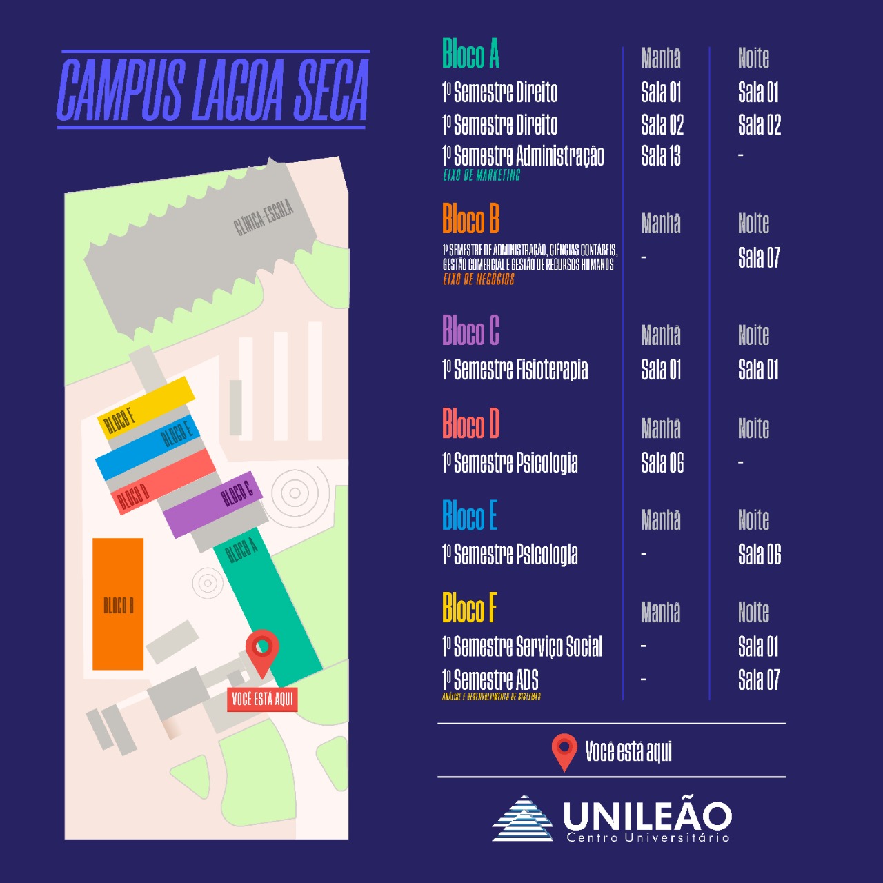 Mapa campus Lagoa Seca Unileão