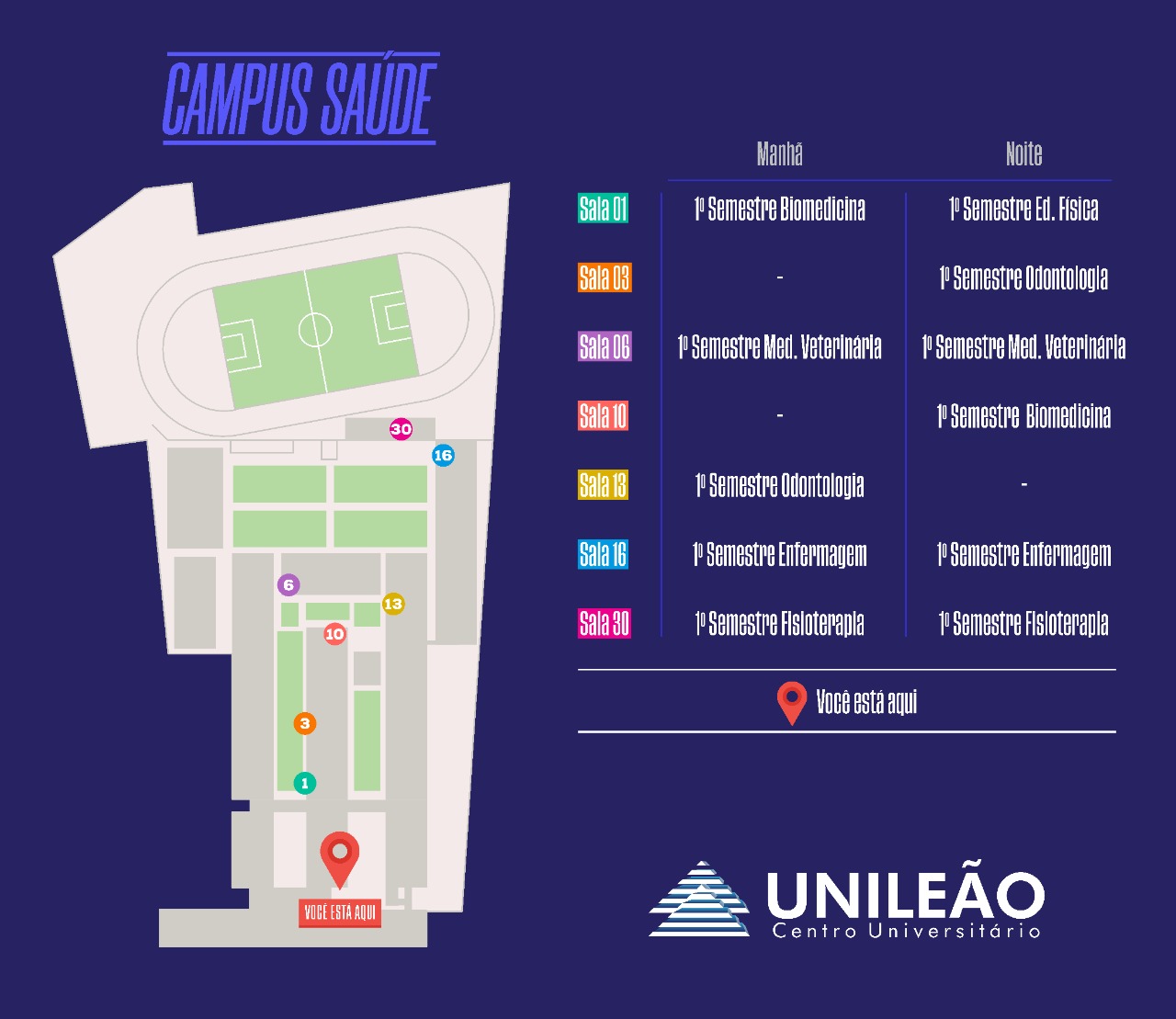 Mapa campus Saúde Unileão